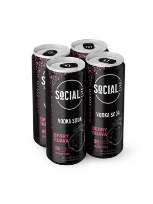Social Lite Berry Guava Vodka Soda