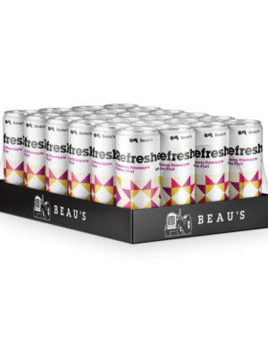 BEAU'S REFRESHER RASPBERRY PINEAPPLE PASSIONFRUIT 24 X Can 473 ml