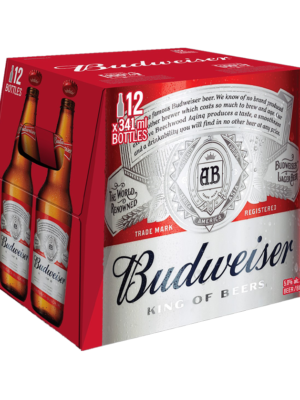 BUDWEISER 12 X Bottle 341 ml