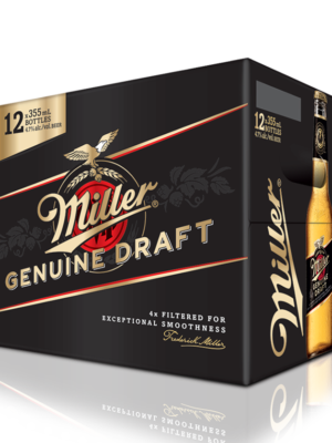 MILLER GENUINE DRAFT 12 X Bottle 355 ml