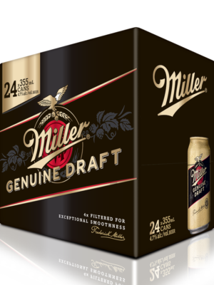 MILLER GENUINE DRAFT 24 X Can 355 ml