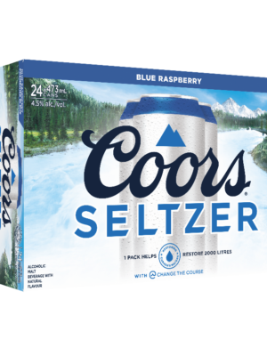COORS SELTZER BLUE RASPBERRY 24 X Can 473 ml