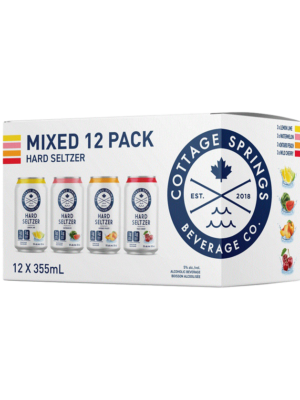 COTTAGE SPRINGS HARD SELTZER MIXED PACK 12 X Can 355 ml