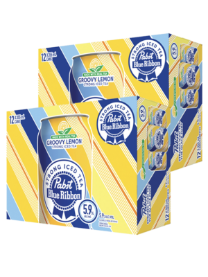 PABST GROOVY LEMON STRONG ICED TEA 24 X Can 355 ml