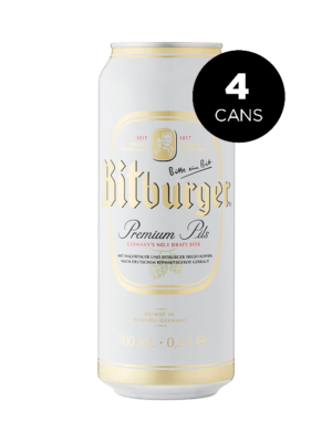 BITBURGER 4 X Can 500 ml