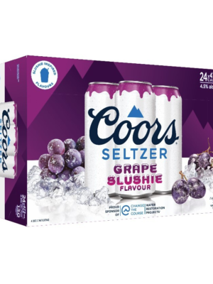 COORS SELTZER GRAPE SLUSHIE 24 X Can 473 ml
