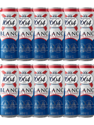 KRONENBOURG 1664 BLANC FRUITS ROUGES 12 X Can 500 ml