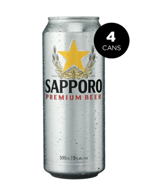 SAPPORO 4 X Can 500 ml