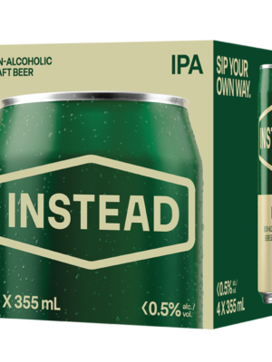 INSTEAD IPA NON ALCOHOLIC BEER 4 X Can 355 ml